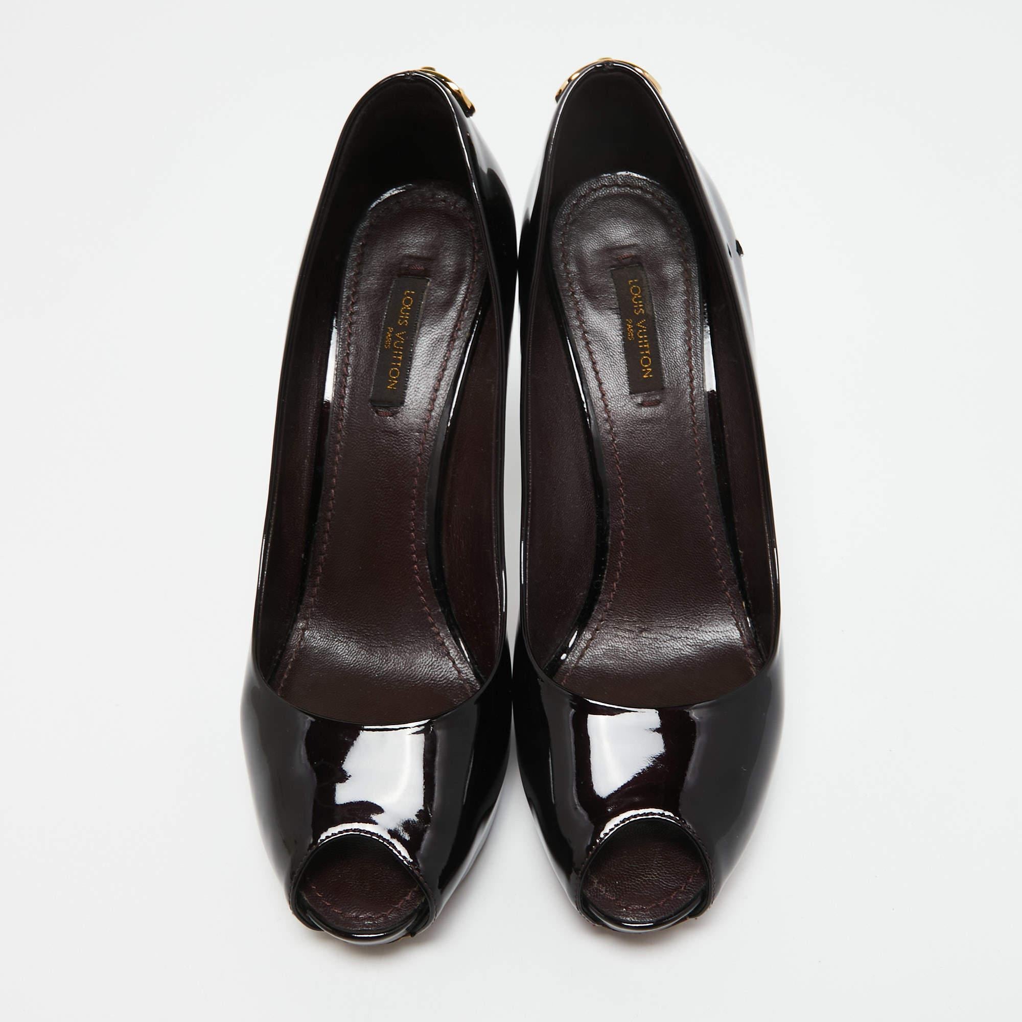 Louis Vuitton Black Leather Dice Slingback Sandals Size 40