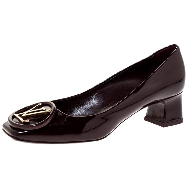 Louis Vuitton Monogram Casual Style Block Heels Elegant Style Logo