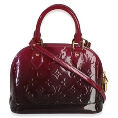 Louis Vuitton Burgundy Patent  Monogram Ombré Alma BB