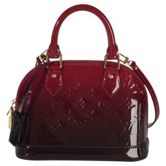Louis Vuitton Burgundy Patent  Monogram Ombré Alma BB