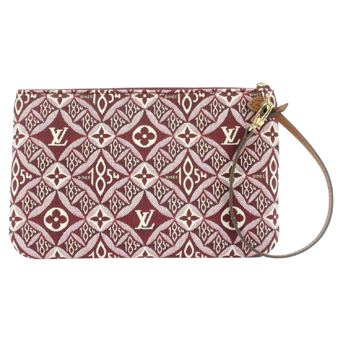 Louis Vuitton Burgundy Red Monogram Since 1854 Neverfull Pochette Wristlet  For Sale at 1stDibs  lv neverfull monogram, louis vuitton neverfull serial  number location, 1854 burgundy louis vuiton neverfull