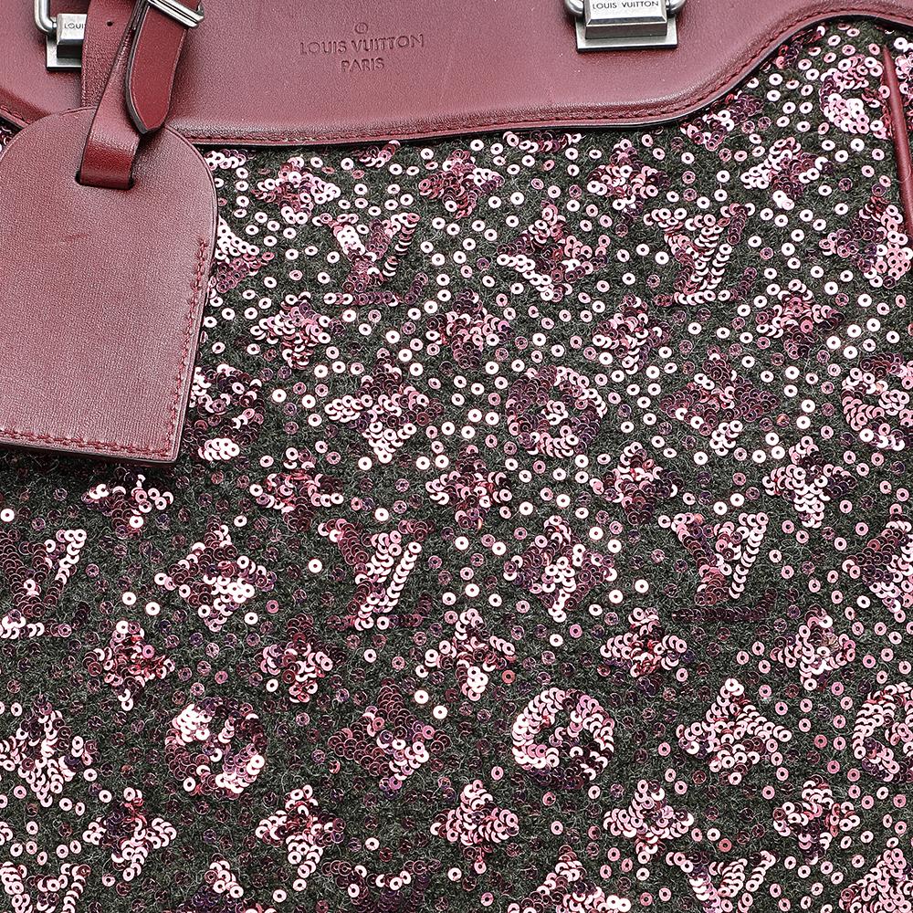 Louis Vuitton Burgundy Sequin Monogram Sunshine Express North-South Bag 5