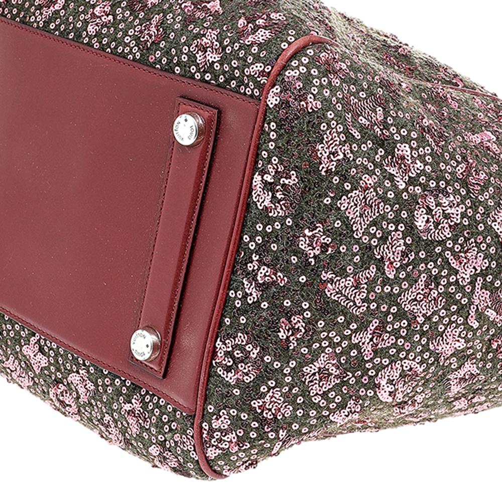 Louis Vuitton Burgundy Sequin Monogram Sunshine Express North-South Bag 2