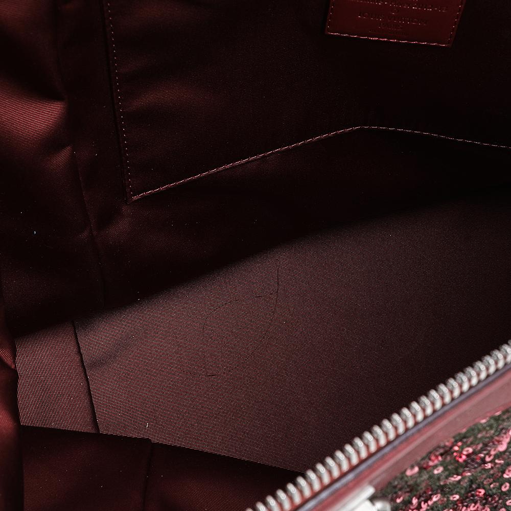 Louis Vuitton Burgundy Sequin Monogram Sunshine Express North-South Bag 4