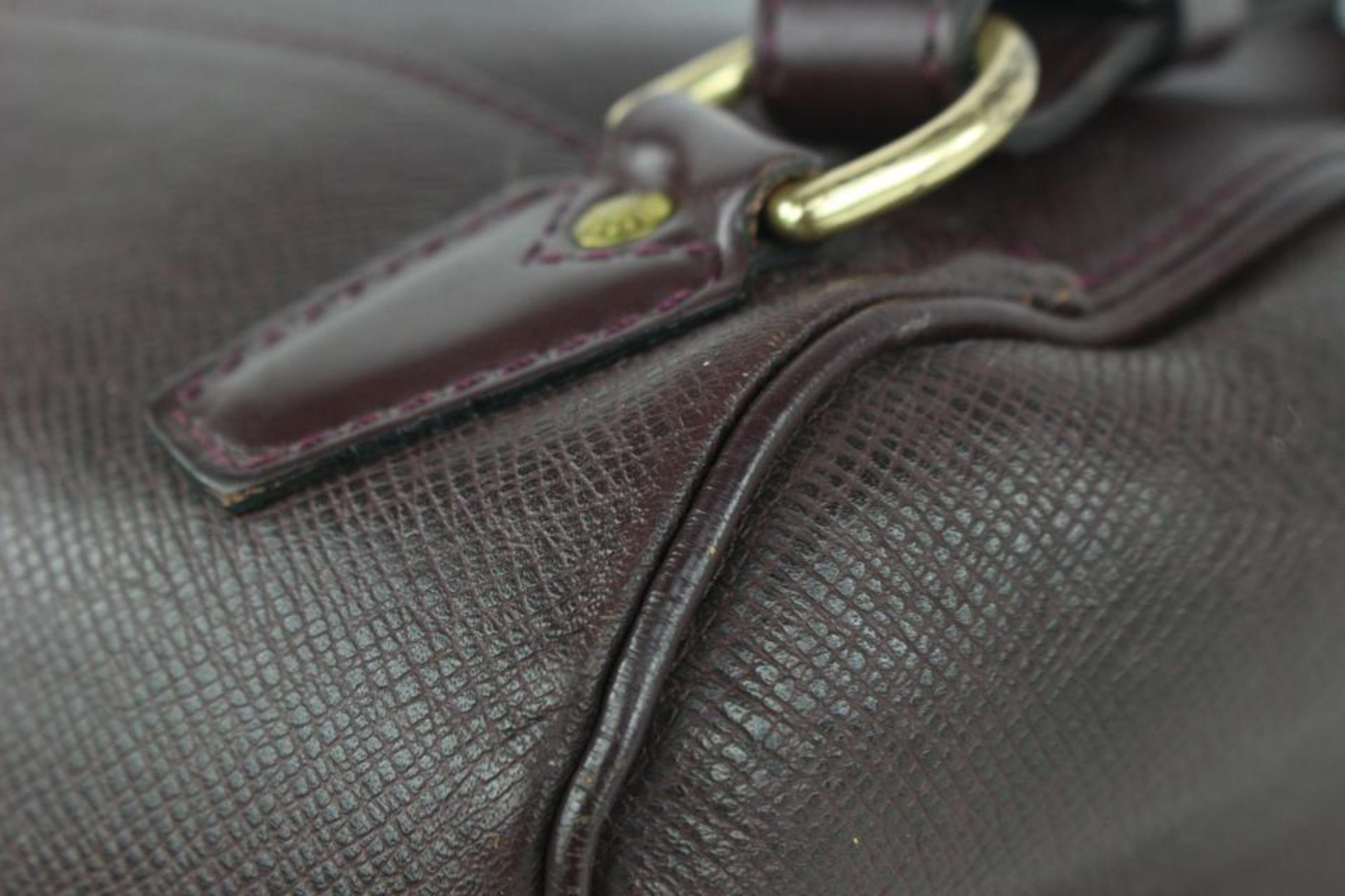 Black Louis Vuitton Burgundy Taiga Leather Cassiar Backpack 1015lv42 For Sale