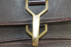 Louis Vuitton Burgundy Taiga Leather Cassiar Backpack 12lv1101