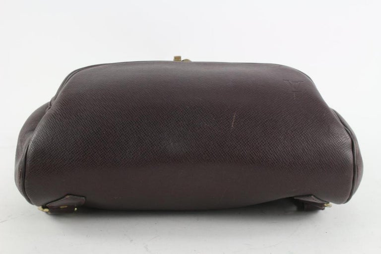 Louis Vuitton Burgundy Taiga Leather Cassiar Backpack 12lv1101