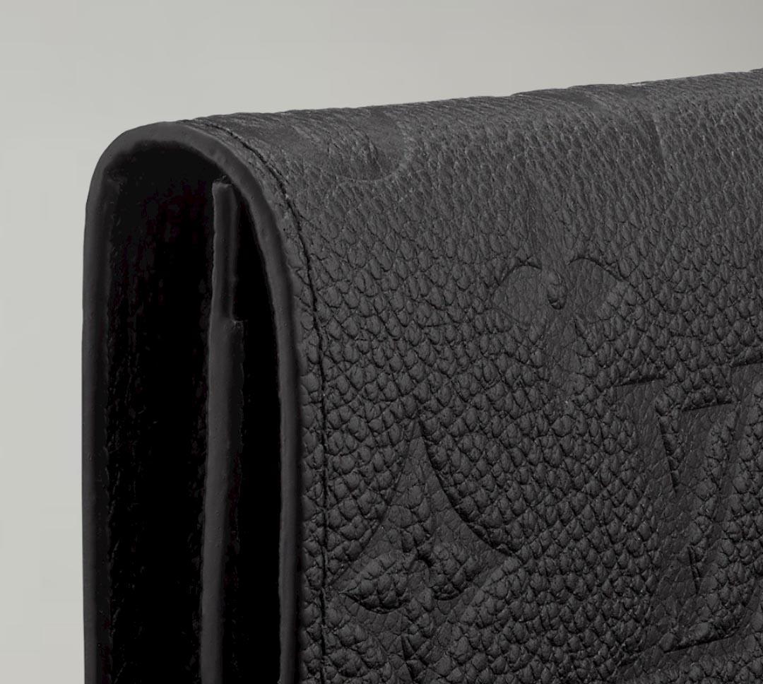 Louis Vuitton Business card holder Black Monogram Empreinte Leather For Sale 4