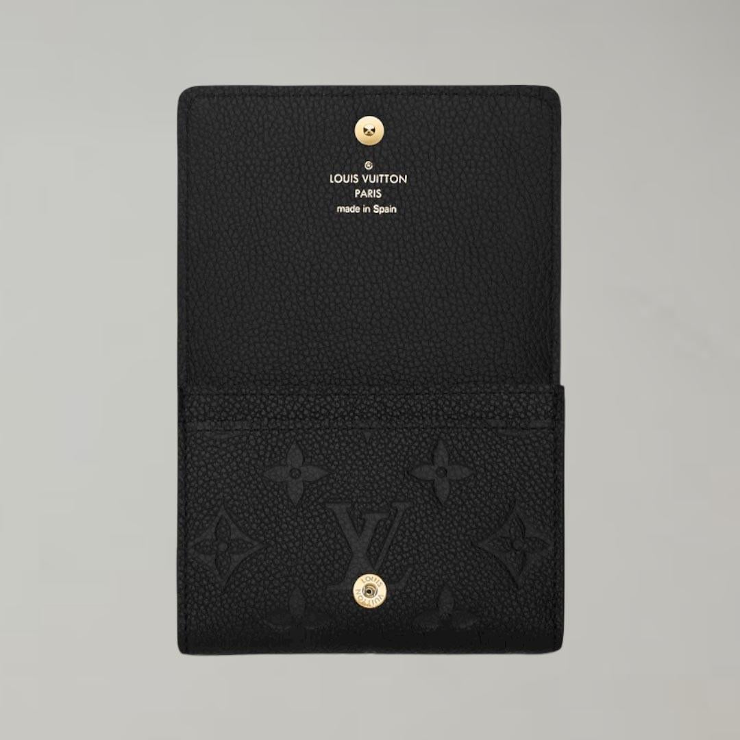 Louis Vuitton Business card holder Black Monogram Empreinte Leather In New Condition For Sale In Nicosia, CY