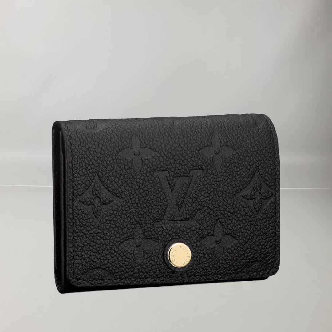 Louis Vuitton Business card holder Black Monogram Empreinte Leather For Sale 1