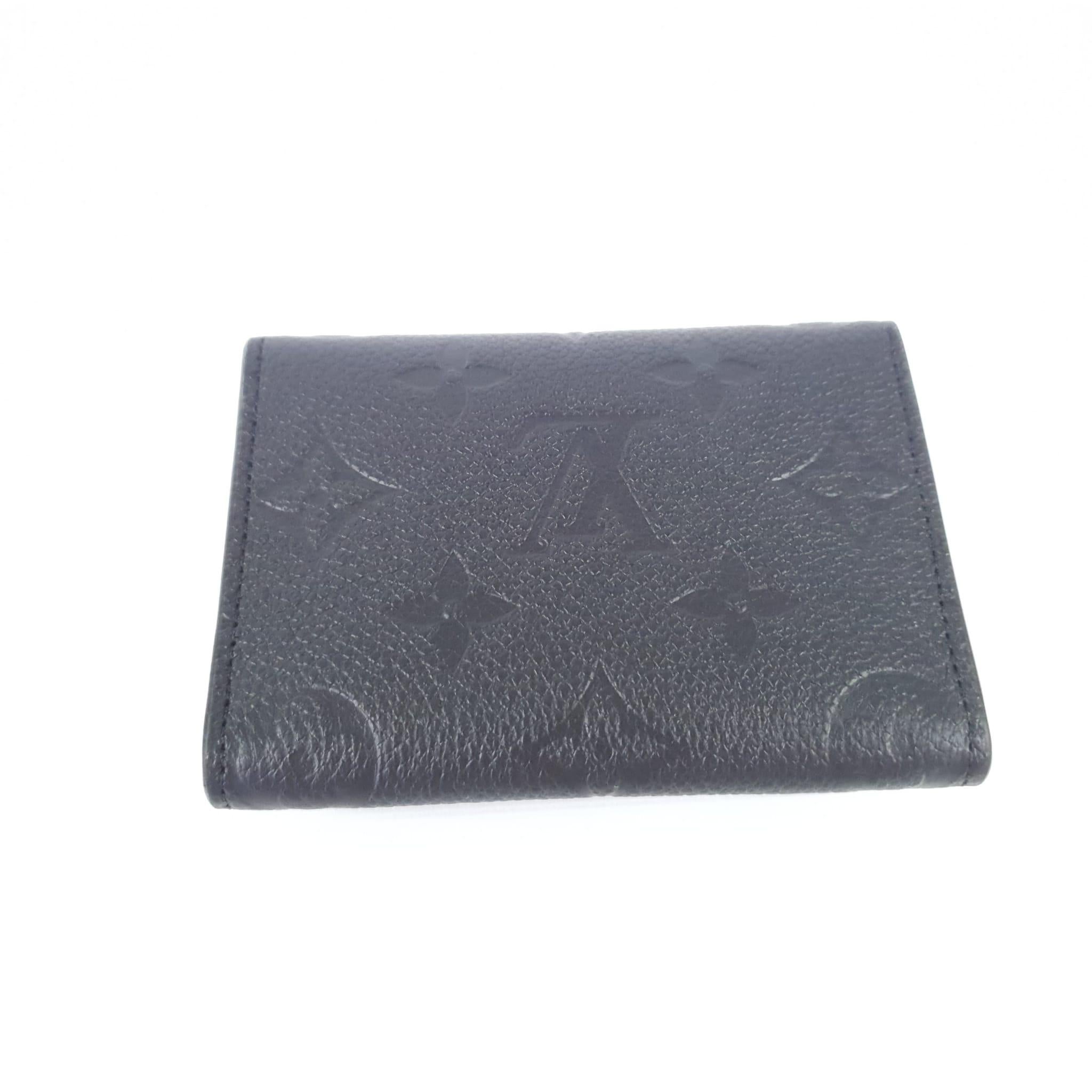Louis Vuitton Business card holder Black Monogram Empreinte Leather For Sale 3