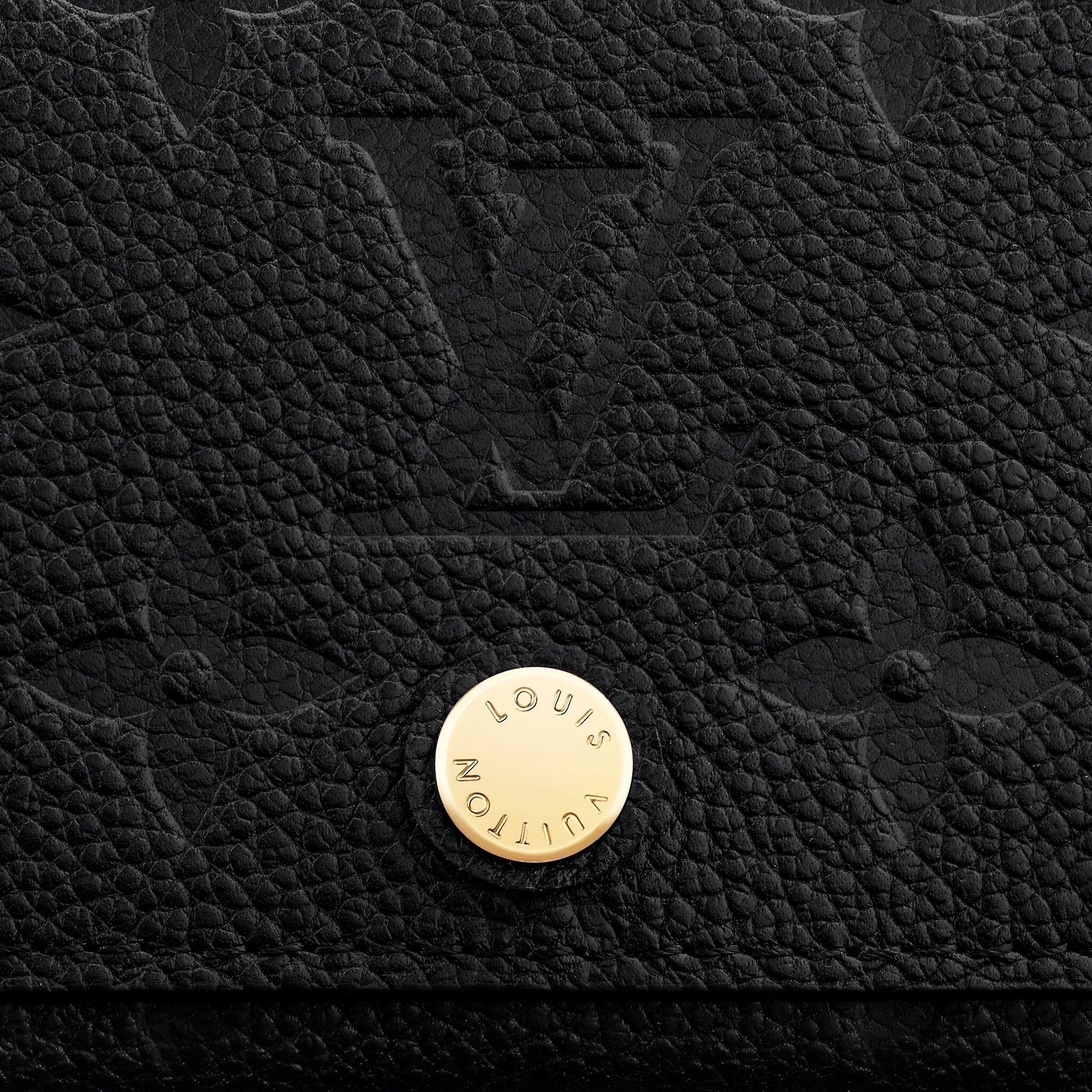 Louis Vuitton Business card holder Black Monogram Empreinte Leather For Sale 5