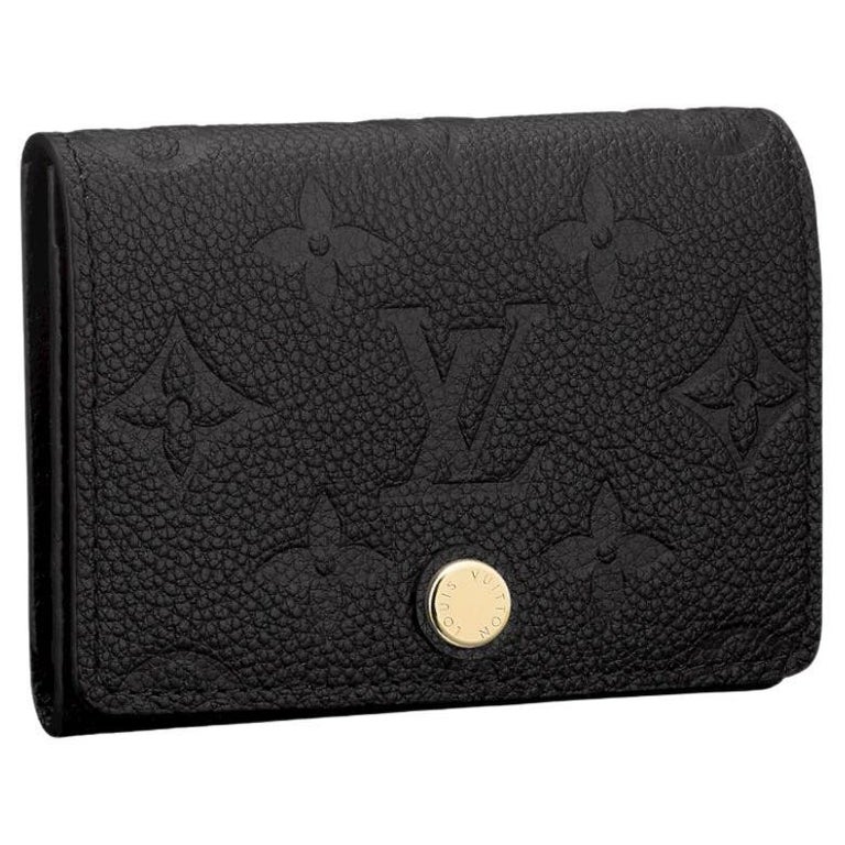 Louis Vuitton Business card holder Black Monogram Empreinte Leather For  Sale at 1stDibs