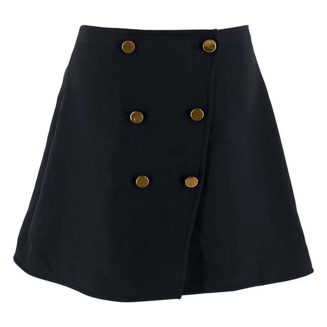 Louis Vuitton Button Front Mini Skirt FR 40 at 1stDibs