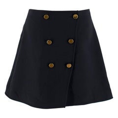 Louis Vuitton Button Front Mini Skirt FR 40