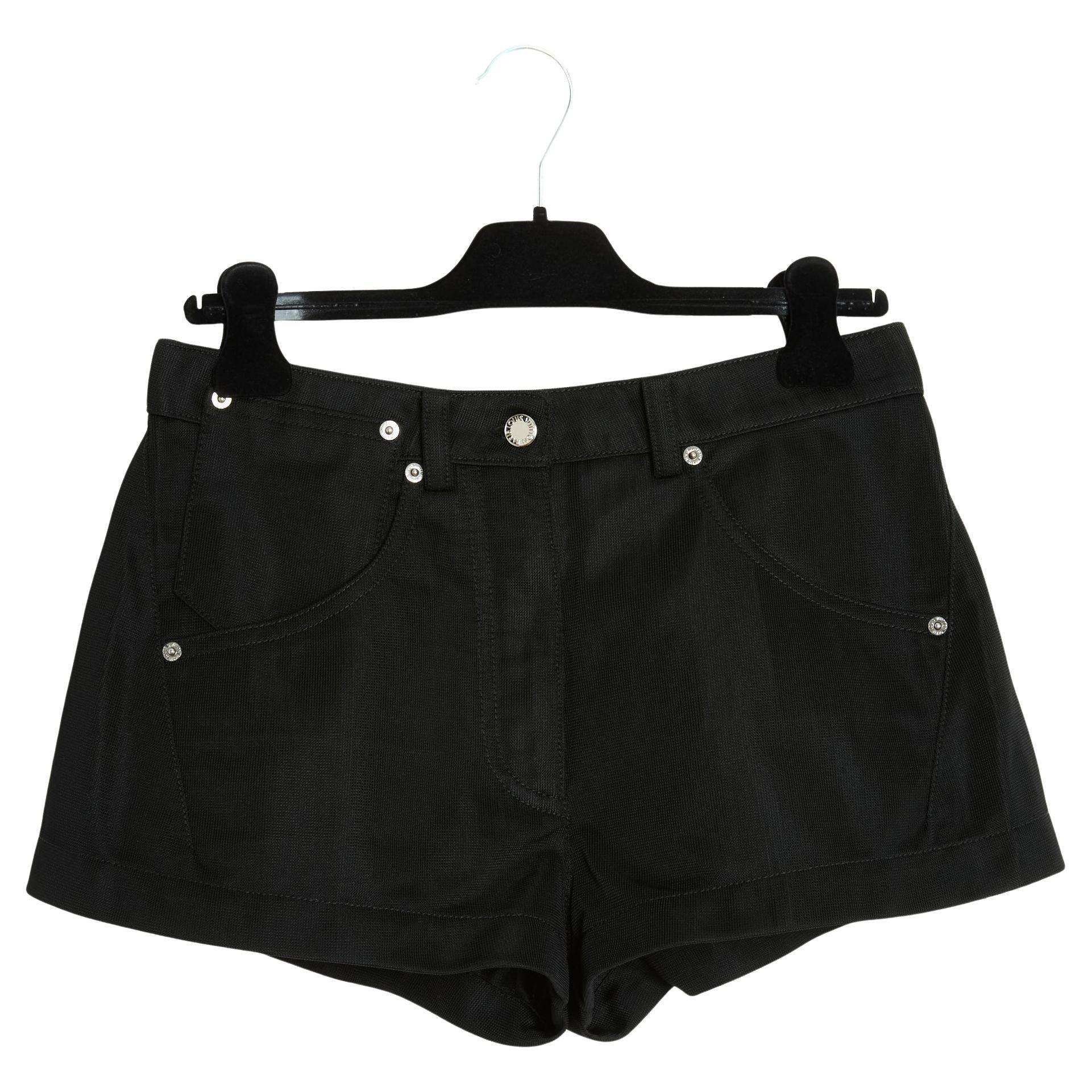 Louis Vuitton by Ghesquiere FR38/40 Black Jersey Micro shorts US28/29 For Sale