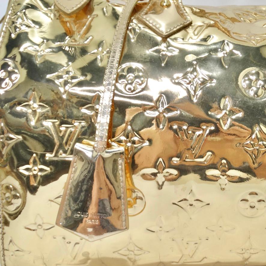 Brown Louis Vuitton by Marc Jacobs 2006 Gold Monogram Miroir Speedy Bag