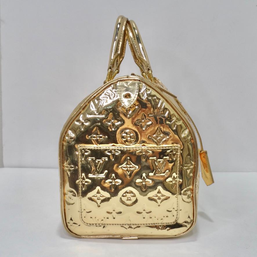 Louis Vuitton by Marc Jacobs 2006 Gold Monogram Miroir Speedy Bag In Good Condition In Scottsdale, AZ