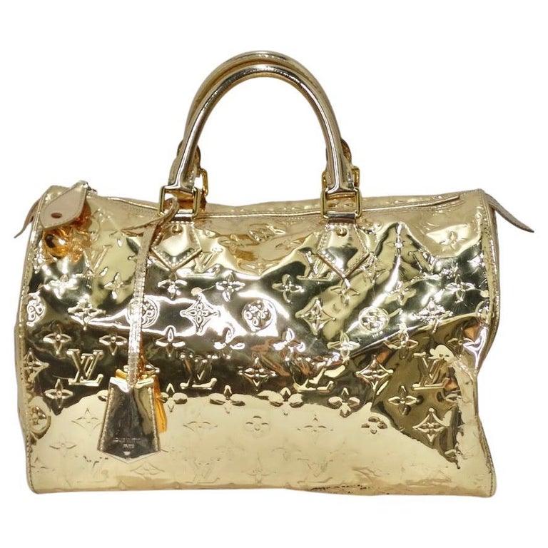 Louis Vuitton by Marc Jacobs 2006 Gold Monogram Miroir Speedy Bag at 1stDibs