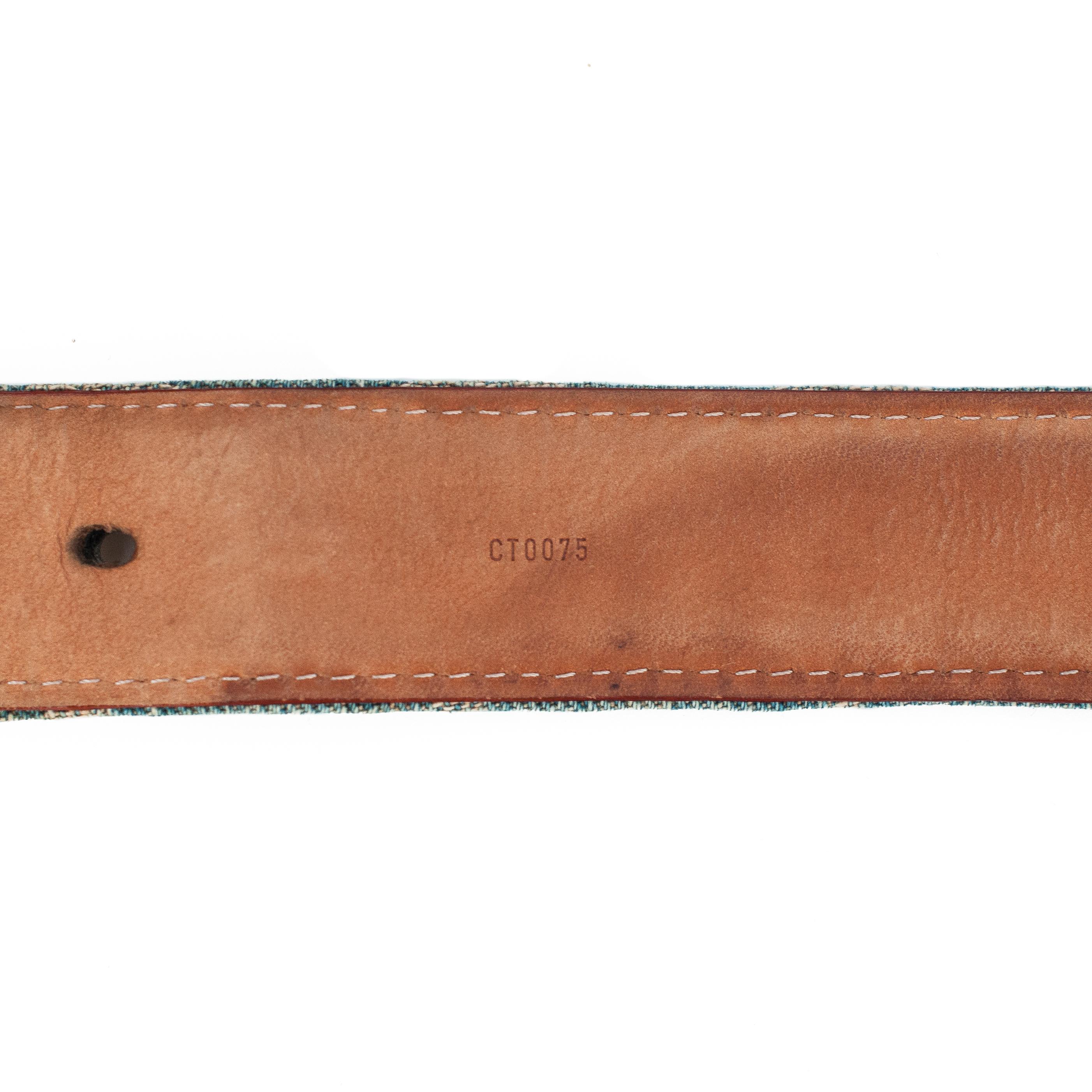 Men's Louis Vuitton by Marc Jacobs 2007 Denim Monogram Belt