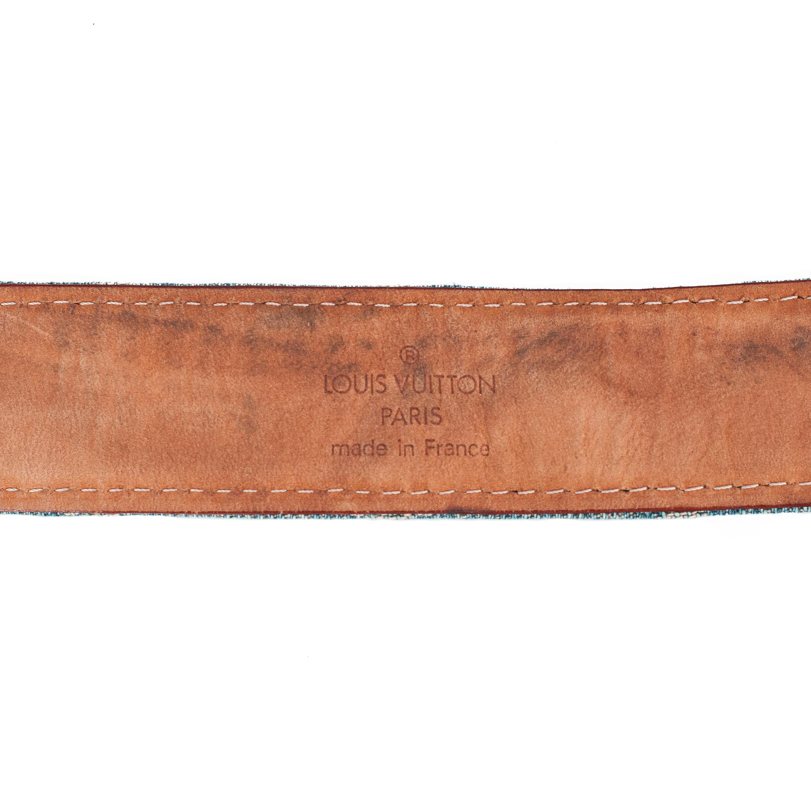 Louis Vuitton by Marc Jacobs 2007 Denim Monogram Belt 1