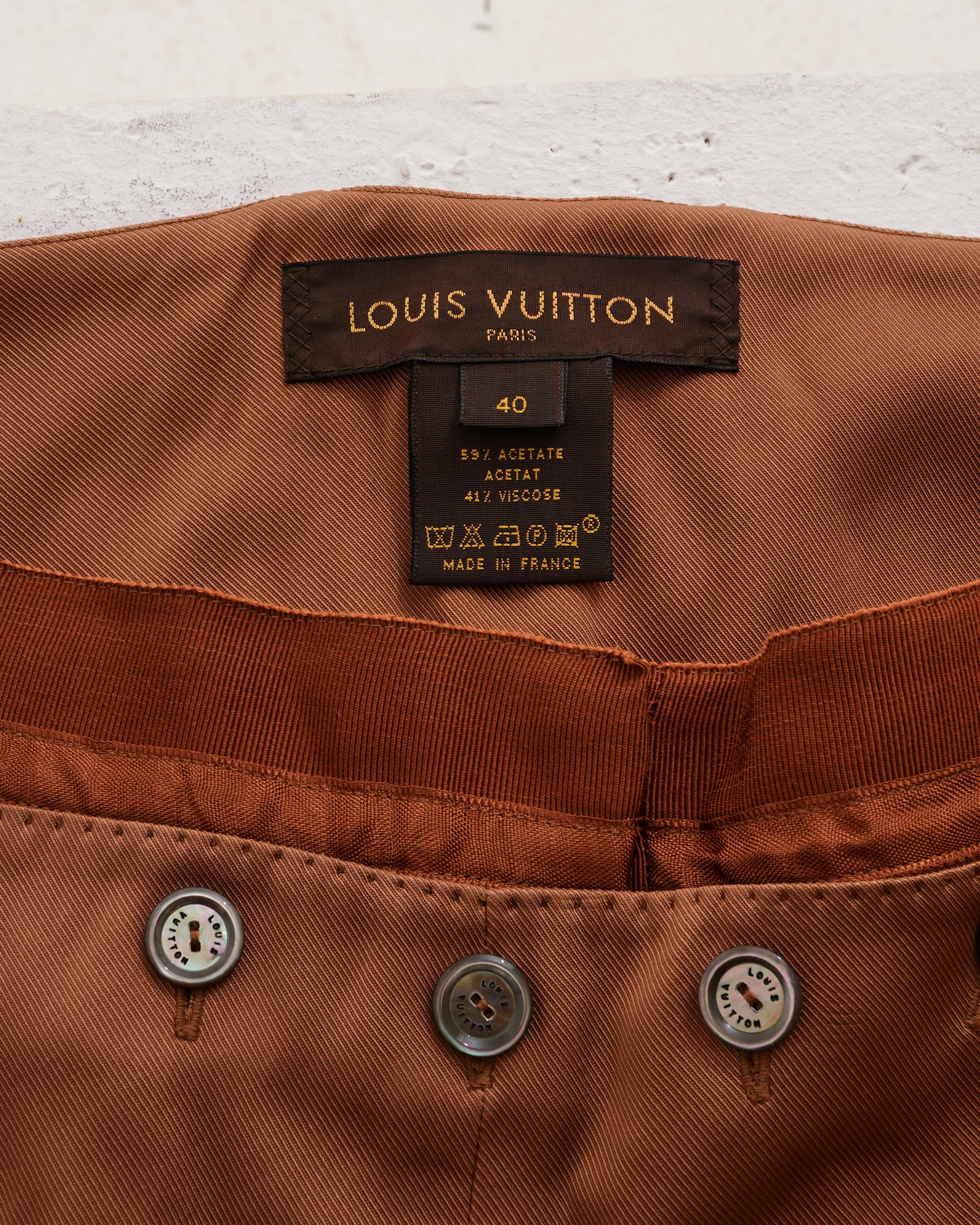 Louis Vuitton by Marc Jacobs Early 00's Set Brown Top and Skirt In Excellent Condition For Sale In Milano, IT