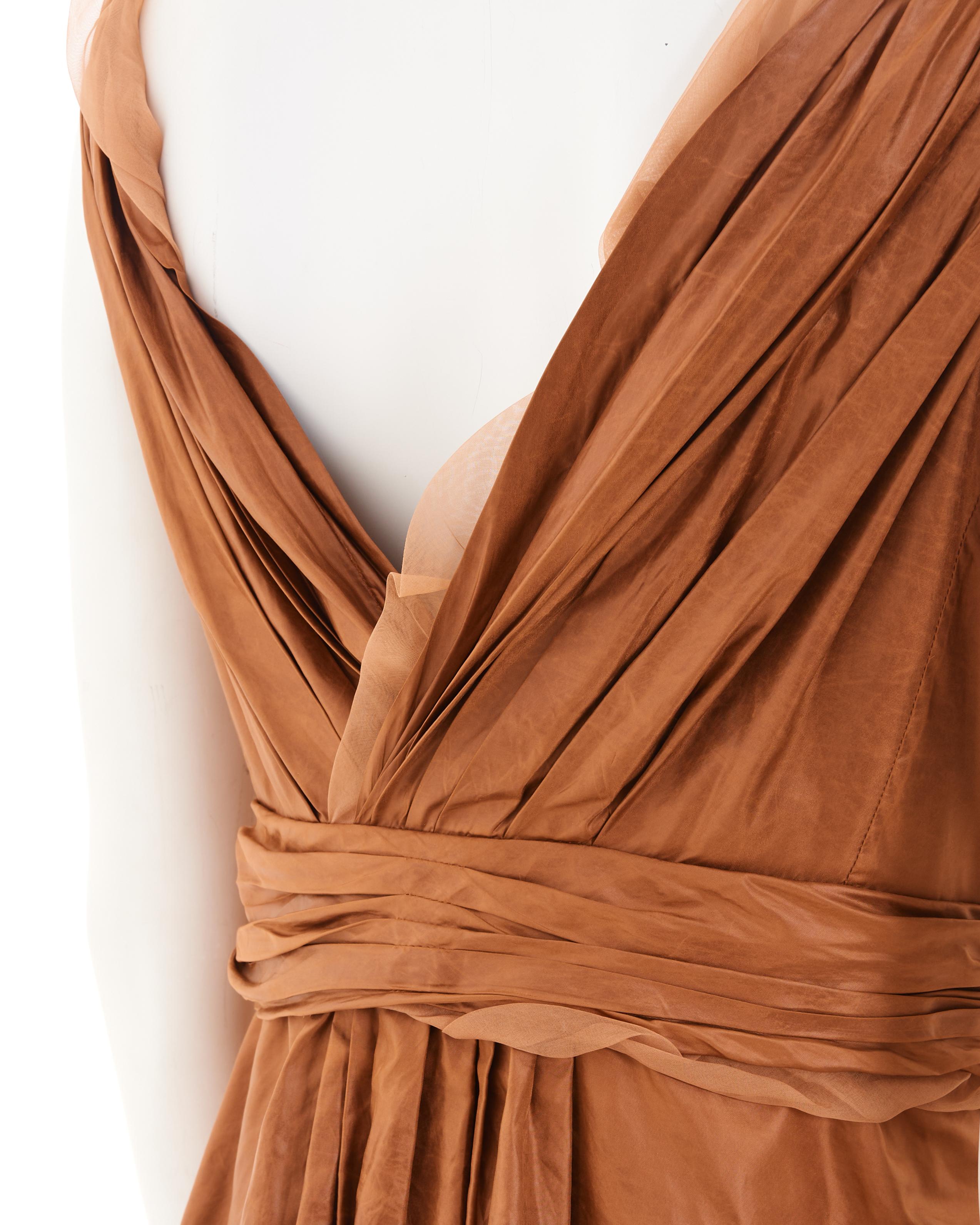 Louis Vuitton by Marc Jacobs Early 00's Set Brown Top and Skirt For Sale 3