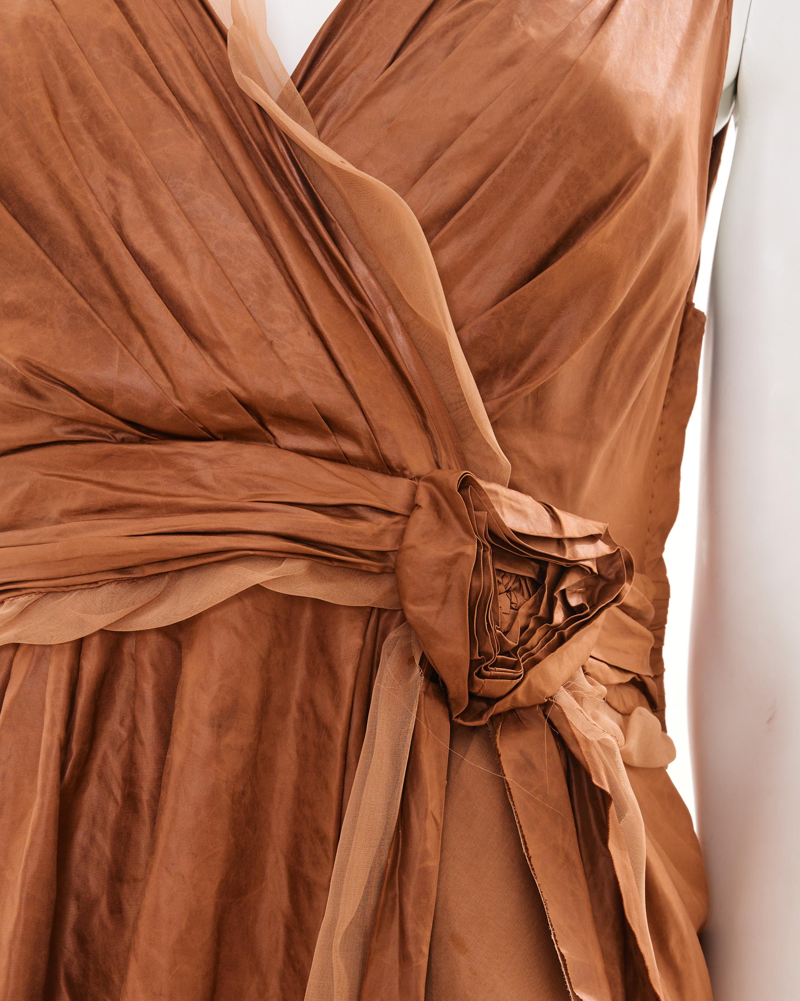 Louis Vuitton by Marc Jacobs Early 00's Set Brown Top and Skirt For Sale 5