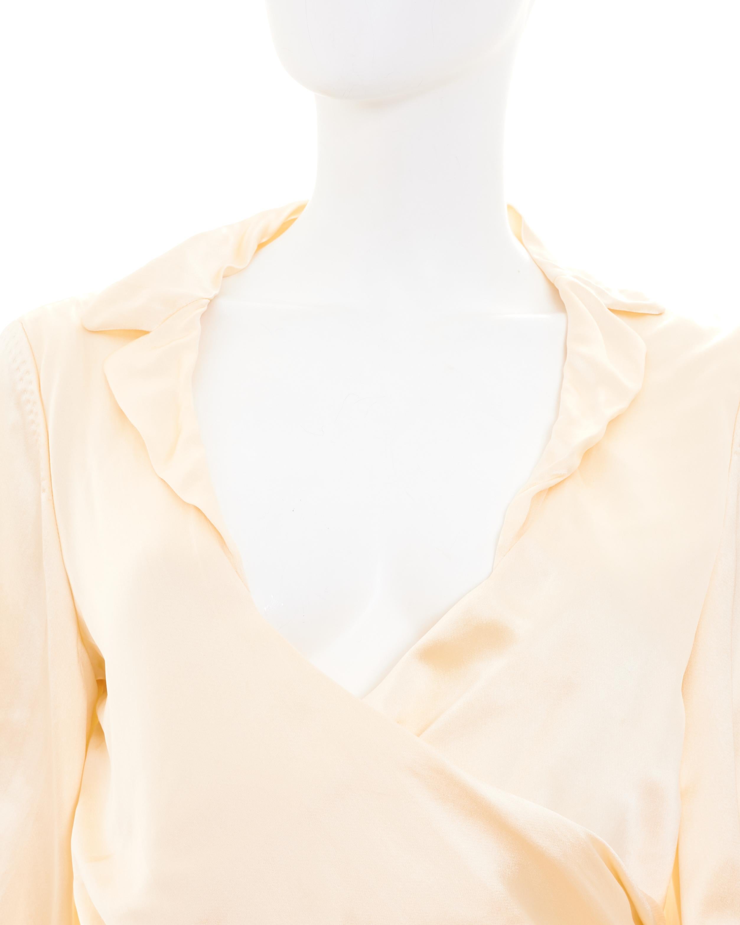 Women's Louis Vuitton by Marc Jacobs Early 00's Suit Set Ivory Silk Top and Skirt For Sale