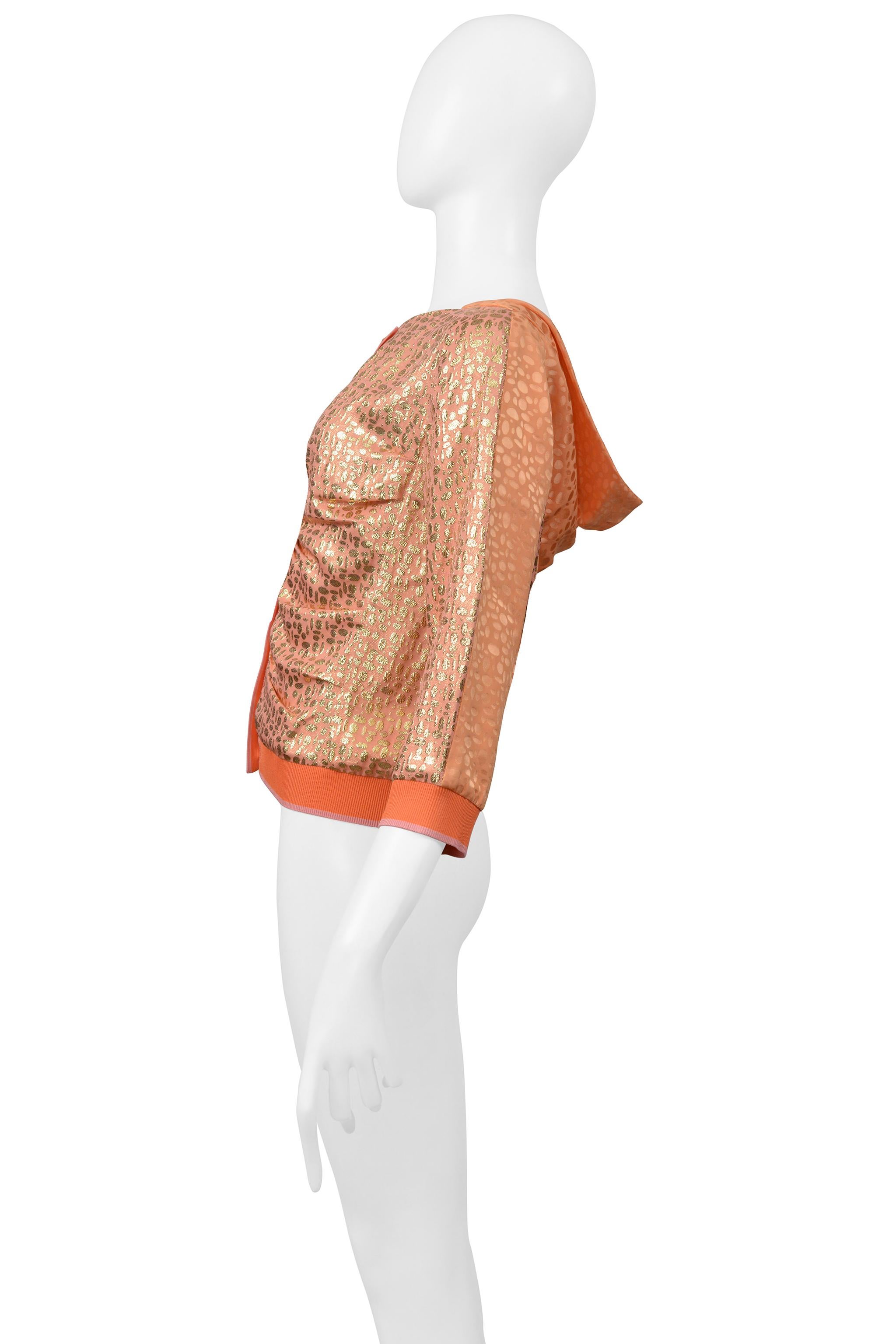 Women's Louis Vuitton By Marc Jacobs Peach & Gold Cardigan For Sale