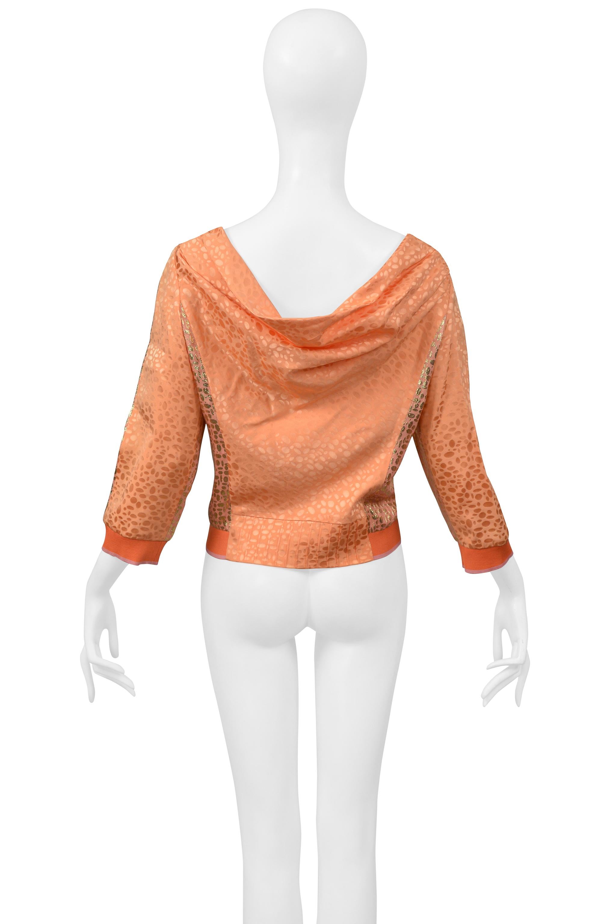 Louis Vuitton By Marc Jacobs Peach & Gold Cardigan For Sale 1