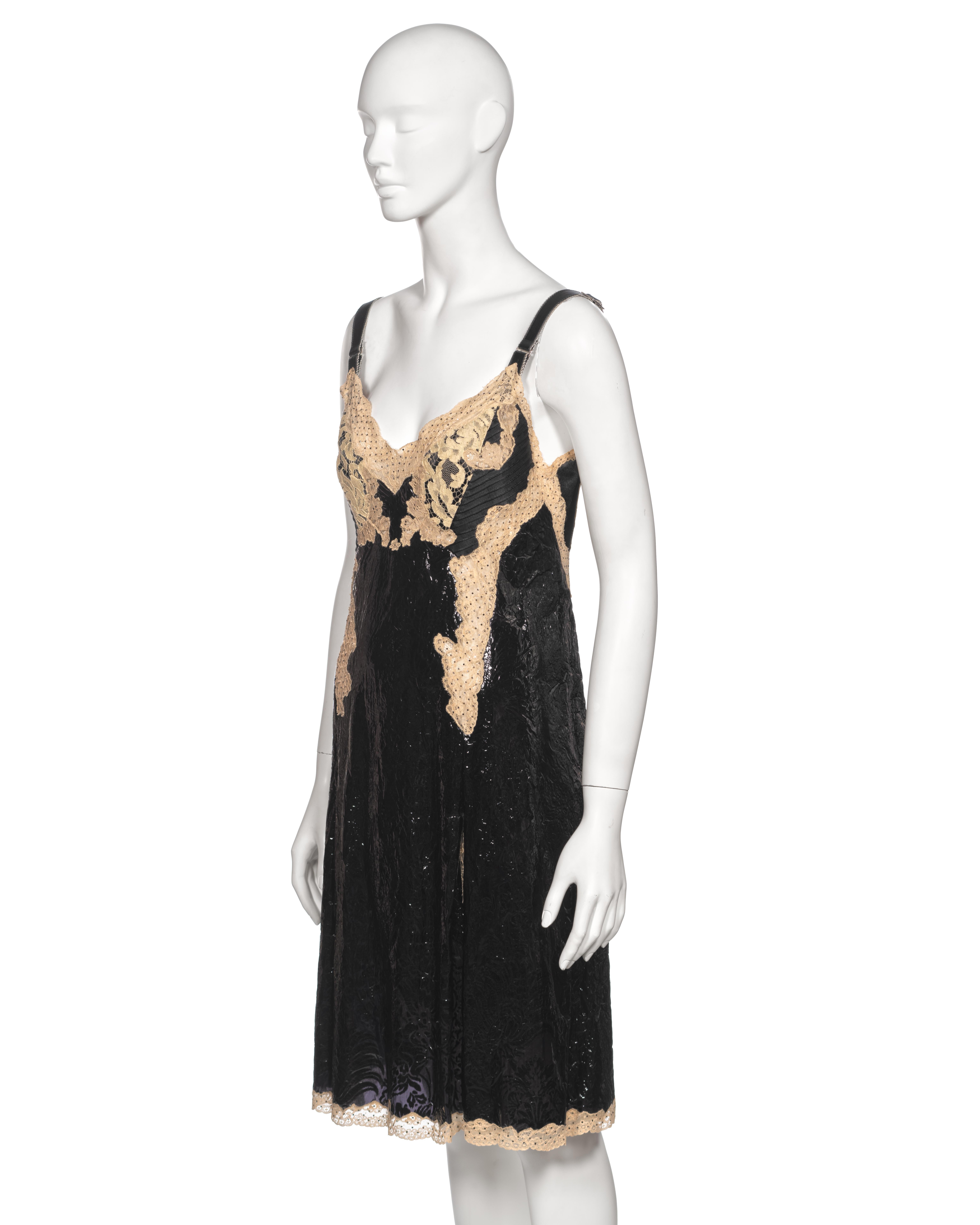 Louis Vuitton by Nicolas Ghesquière Evening Slip Dress Dress with Lace, fw 2017 For Sale 9