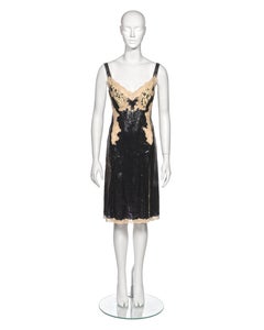 Louis Vuitton by Nicolas Ghesquière Evening Slip Dress Dress with Lace, fw 2017