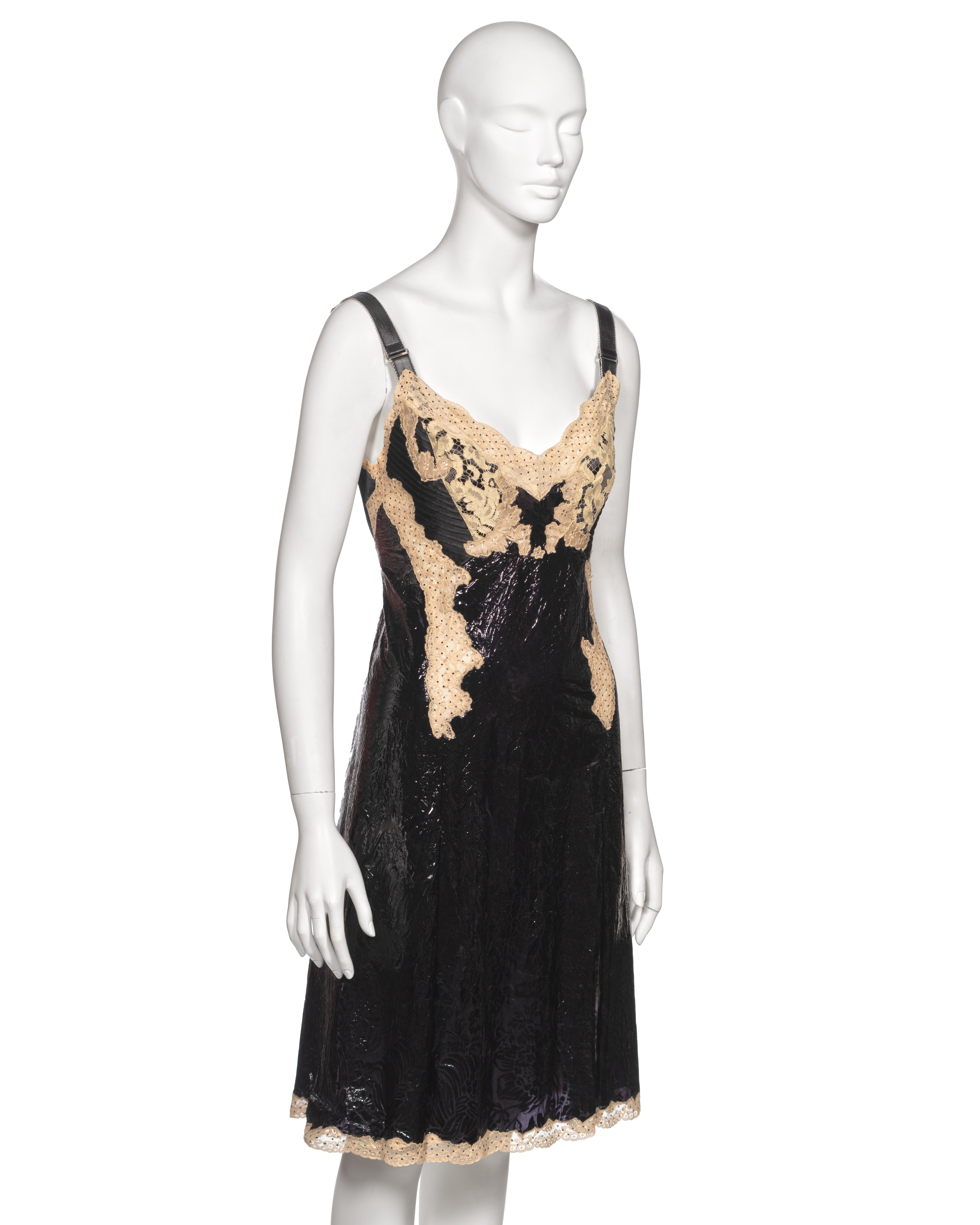 Louis Vuitton by Nicolas Ghesquière Evening Slip Dress Dress with Lace, fw 2017 For Sale 3