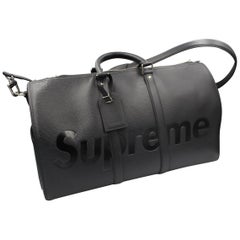 Louis Vuitton by Supreme Black Epi Leather Keepall