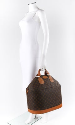 LOUIS VUITTON c.1970's LV Monogram Coated Canvas Top Handle Steamer Keepall Bag