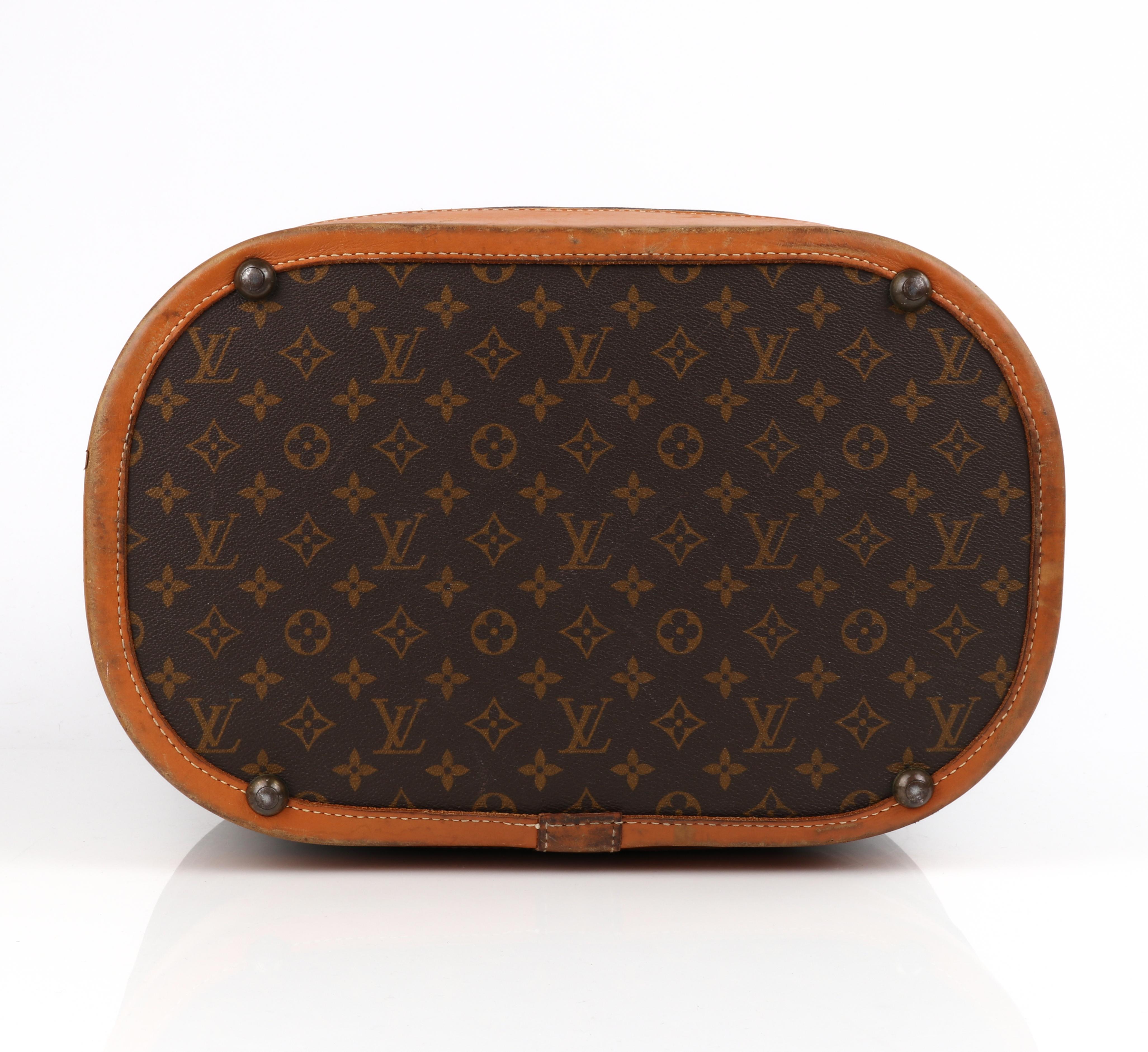 LOUIS VUITTON c.1970's LV Monogram Coated Canvas Top Handle Steamer Keepall Bag In Good Condition In Thiensville, WI