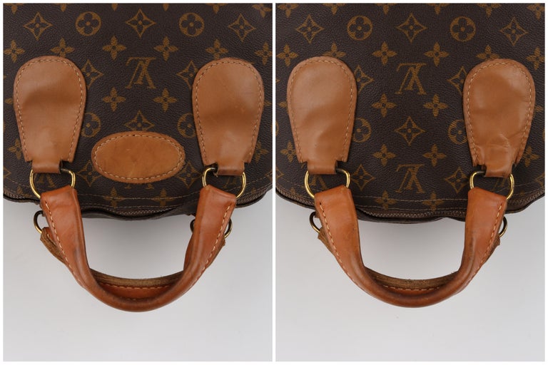 LOUIS VUITTON c.1970's LV Monogram Coated Canvas Top Handle Steamer Keepall Bag For Sale 4