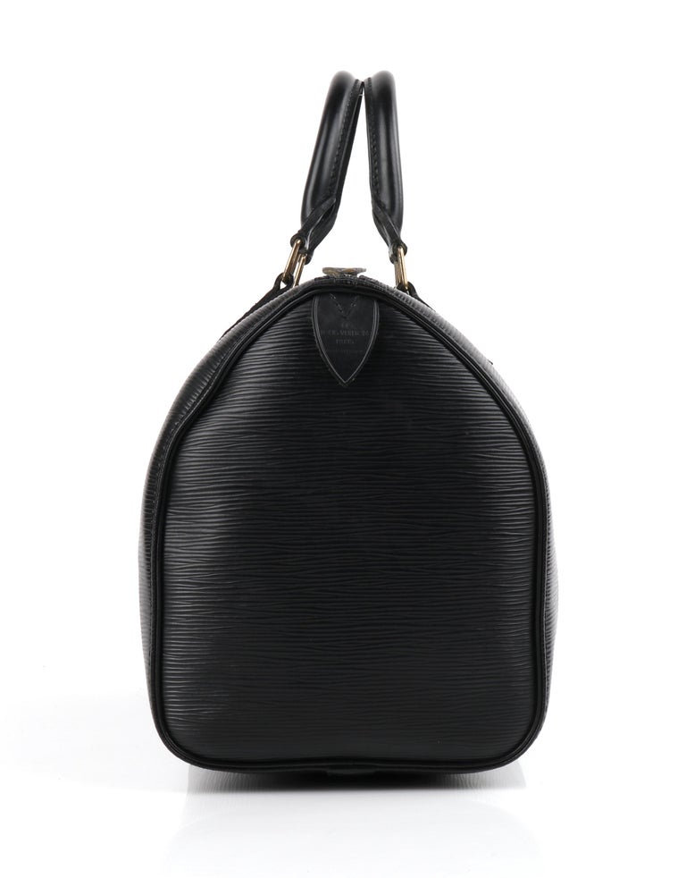 LOUIS VUITTON Vintage Epi Black MM Bag Circa 1990s - Chelsea Vintage Couture
