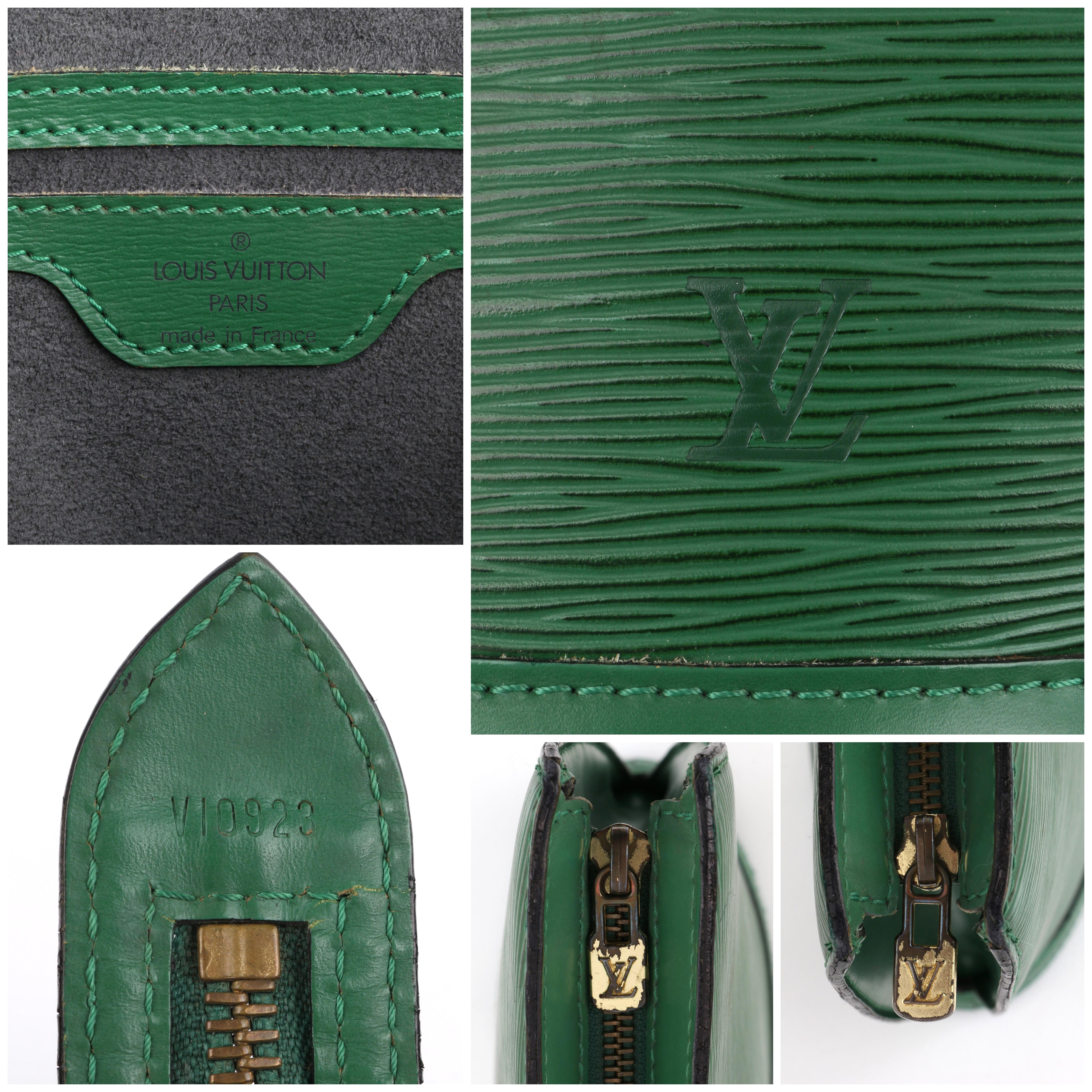 LOUIS VUITTON c.1993 “St. Jacques” Borneo Emerald Green Epi Leather Handbag  5