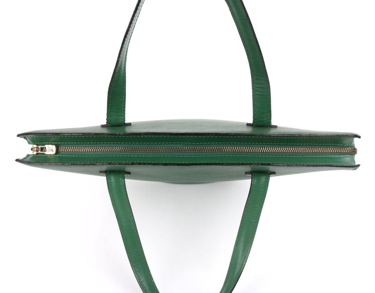 LOUIS VUITTON c.1993 “St. Jacques” Borneo Emerald Green Epi Leather Handbag  at 1stDibs