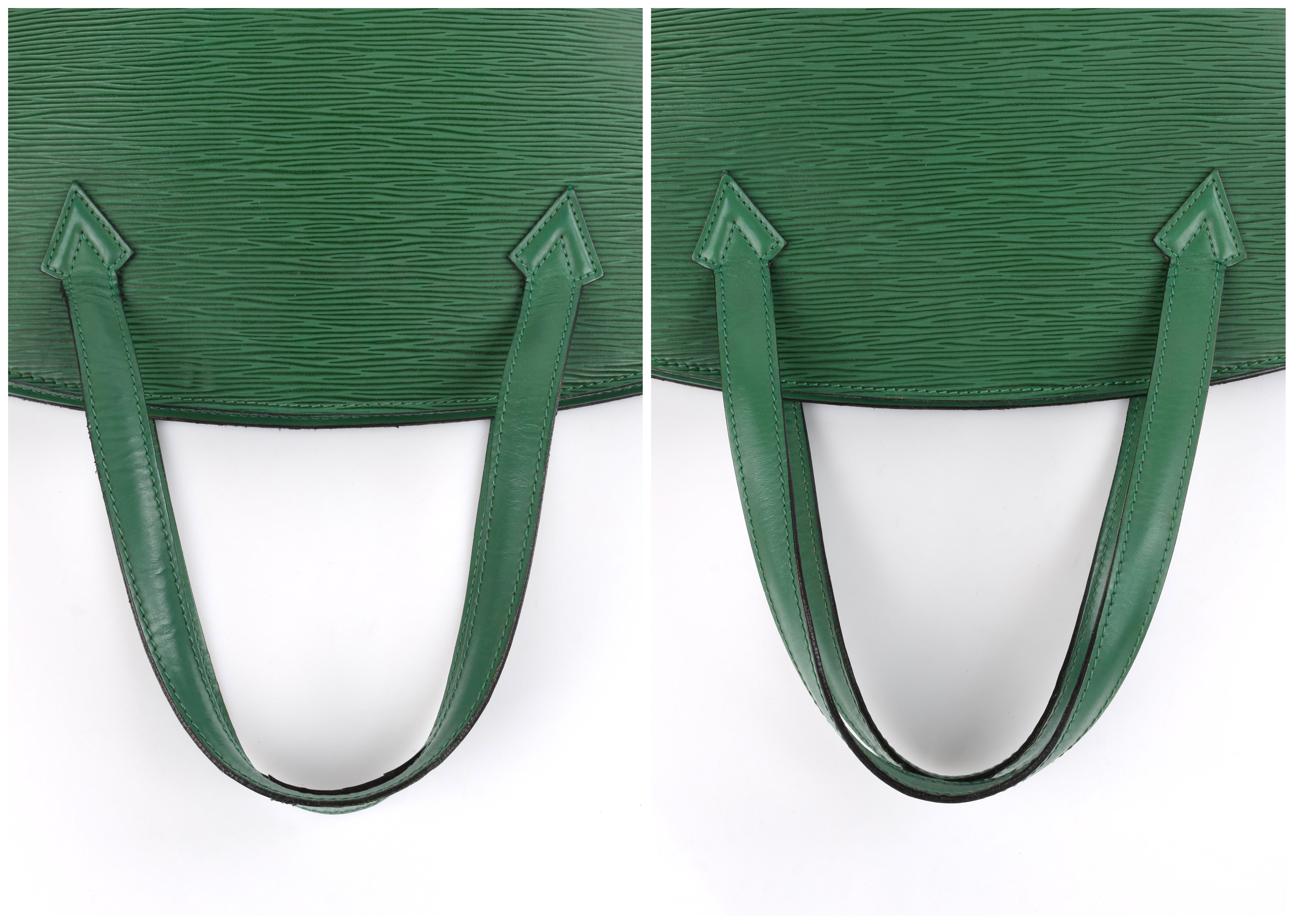 LOUIS VUITTON c.1993 “St. Jacques” Borneo Emerald Green Epi Leather Handbag  4