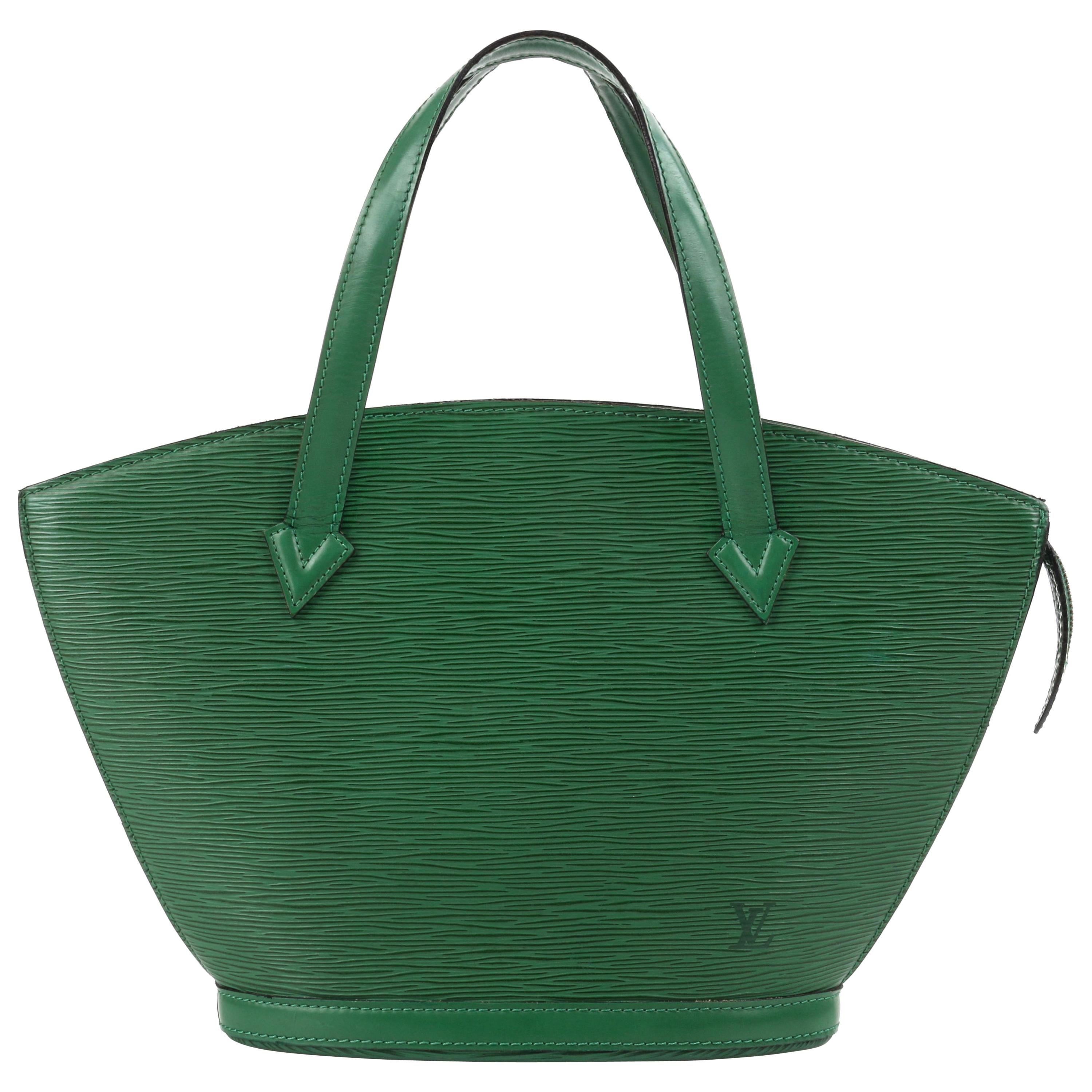 LOUIS VUITTON c.1993 “St. Jacques” Borneo Emerald Green Epi Leather Handbag 