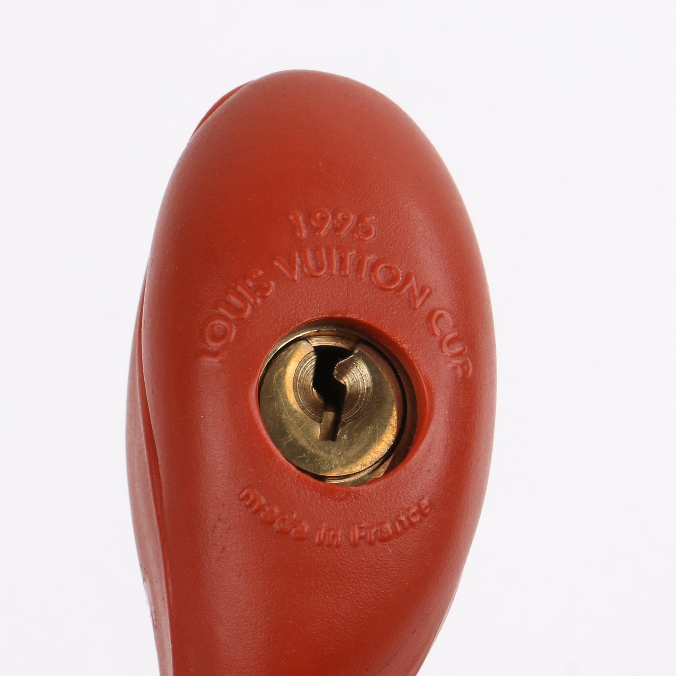 Louis Vuitton c.1995 America’s Cup Red Whale Motif Lock Keys Ltd Ed 2