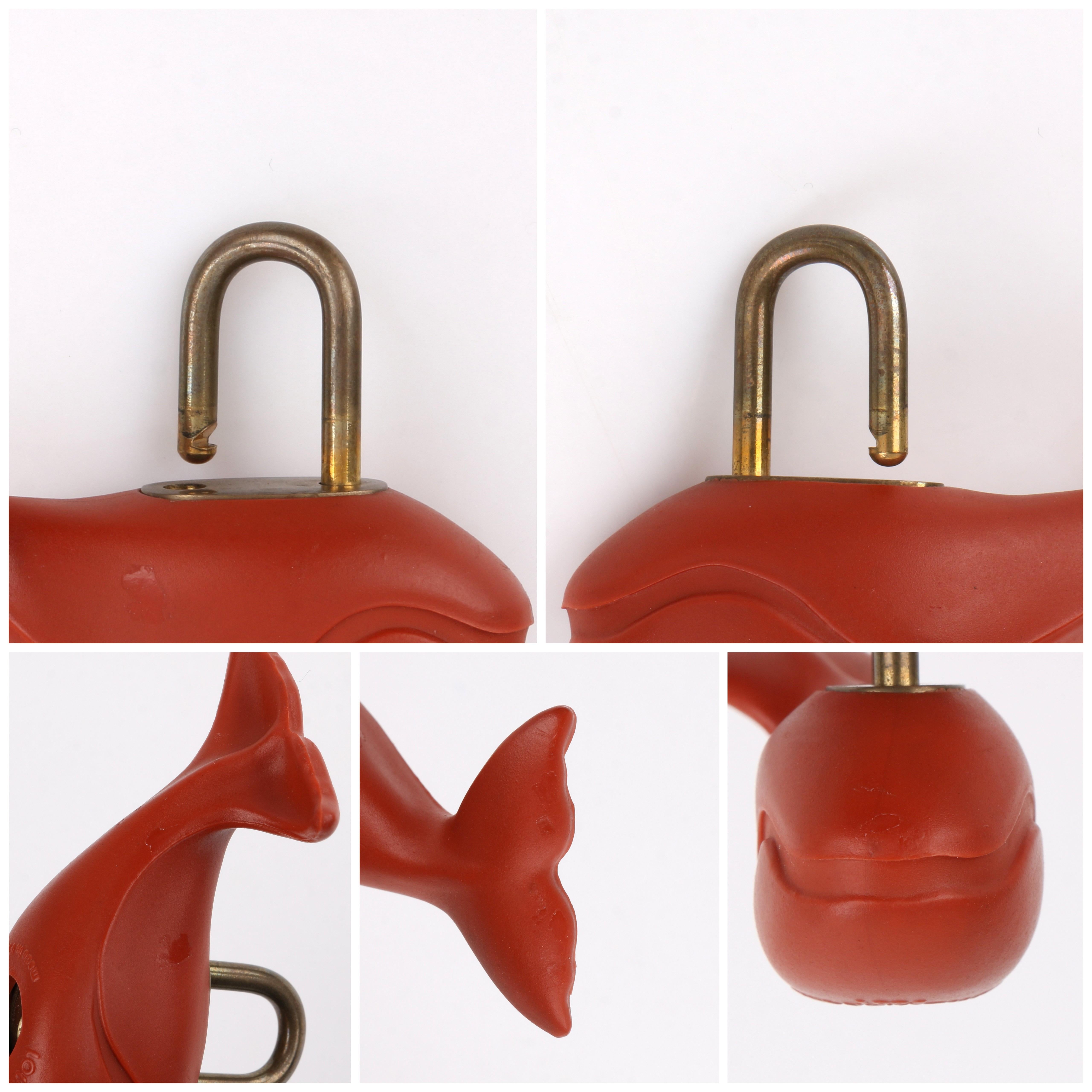 Louis Vuitton c.1995 America’s Cup Red Whale Motif Lock Keys Ltd Ed 4