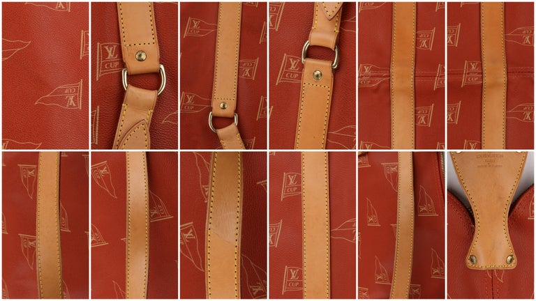 Louis Vuitton LV Cup Kabul Leather PVC Fabric Abogani Boston Bag