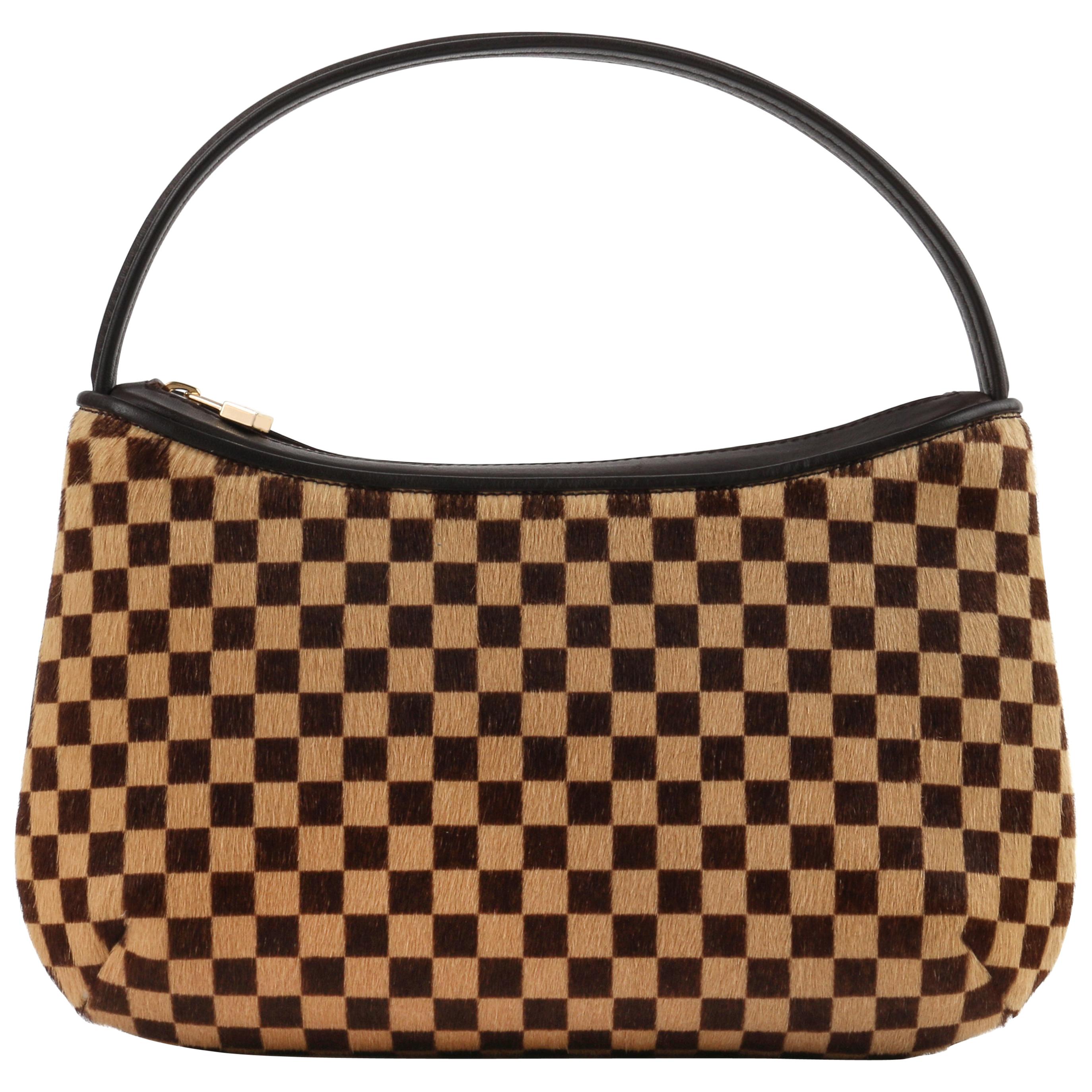 Louis Vuitton Damier Sauvage Impala Tote Handbag of Brown and Tan Pony Hair  at 1stDibs