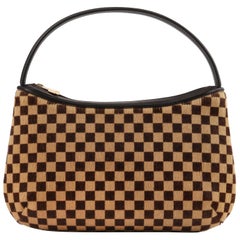 LOUIS VUITTON Baguette Bag in Ebony Damier Print Canvas For Sale at 1stDibs