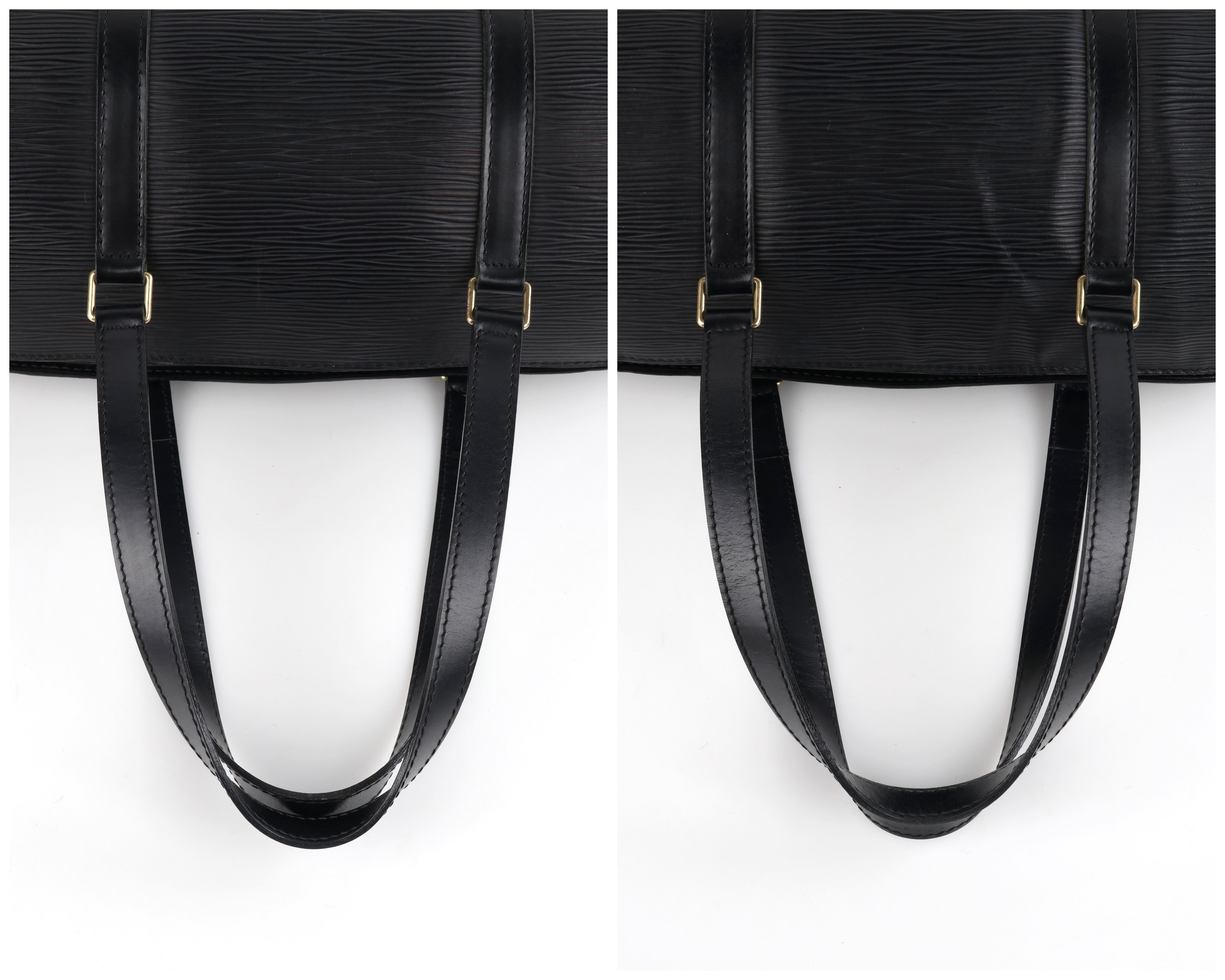 LOUIS VUITTON C.2003 “Soufflot” Black EPI Leather Oblong Handbag 3