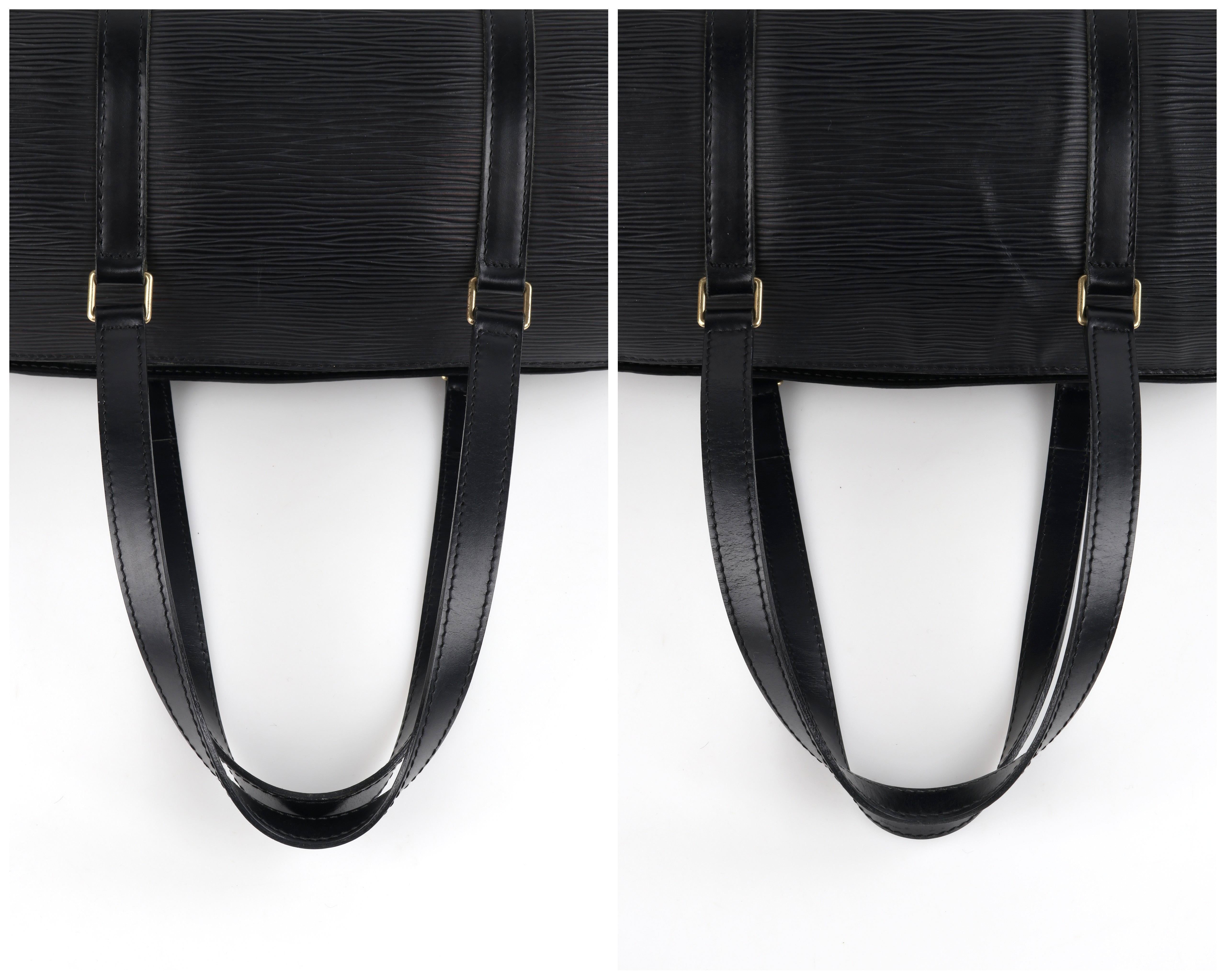 LOUIS VUITTON C.2003 “Soufflot” Black EPI Leather Oblong Handbag 3